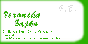 veronika bajko business card